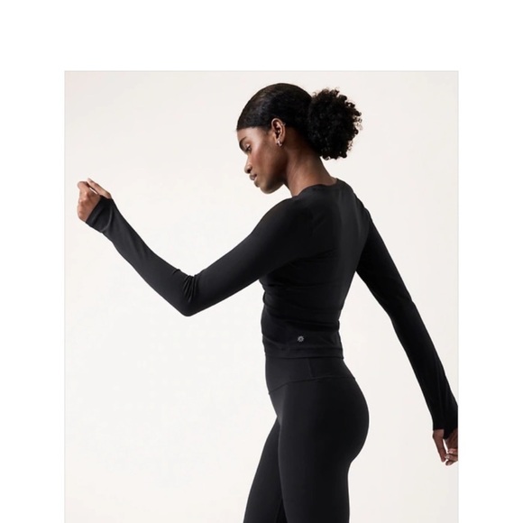 Athleta transcend wrap top cropped V neck size XXS - Picture 4 of 7